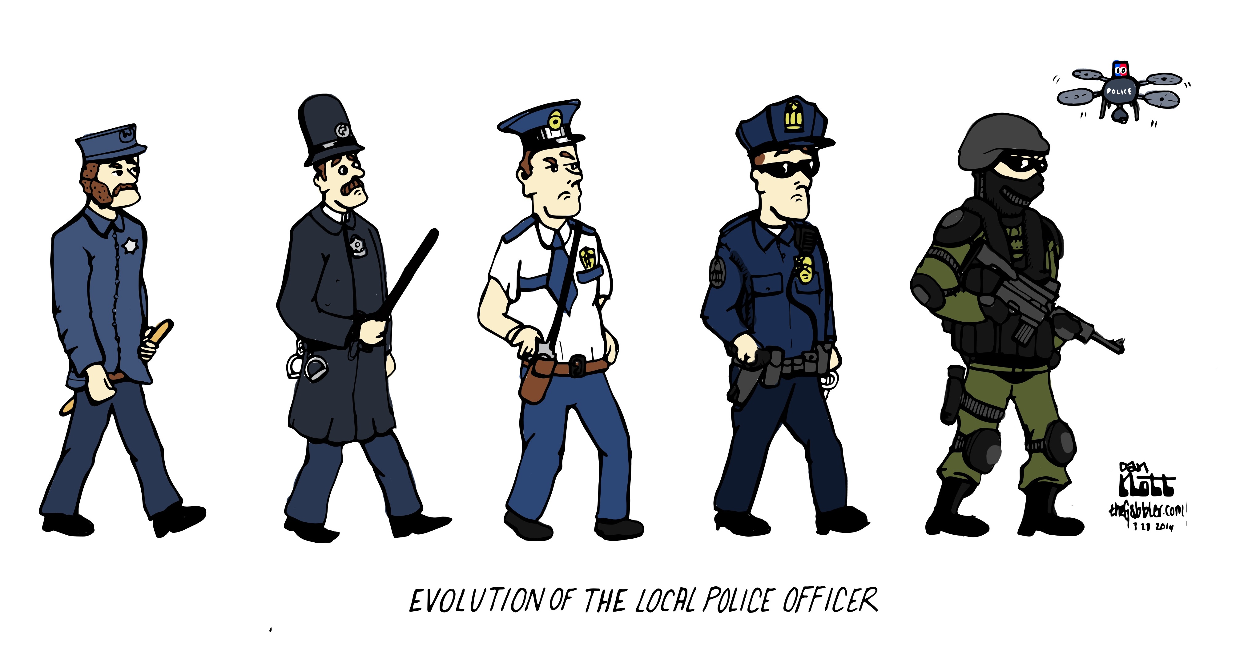 Evolution of a local police officer